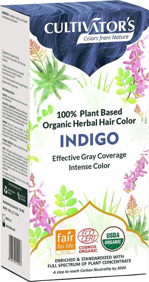 Tinte orgánico vegetal Índigo Cultivator's 100 gr. Ecocert