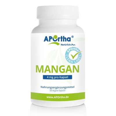 Manganeso - 4 mg - 60 Cápsulas Veganas