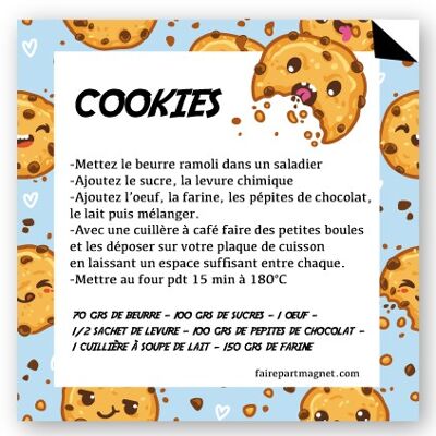 Recette cookies . recette magnet . recette magnétique