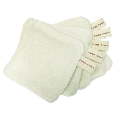 Pack of 5 washable cotton wipes