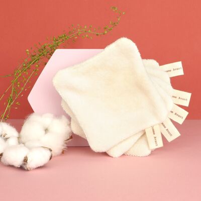 Lot de 5 Lingettes lavables en Coton