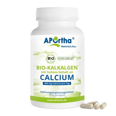 Algues calcaires bio à haute teneur en calcium - 120 gélules végétaliennes