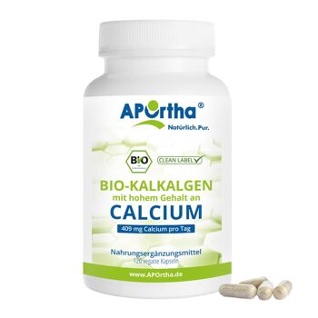 Algues calcaires bio à haute teneur en calcium - 120 gélules végétaliennes 1