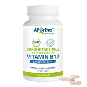 Champignon Shiitake Bio Riche en Vitamine B12 - 90 Capsules végétaliennes 1