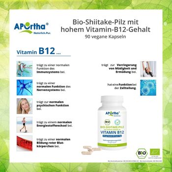 Champignon Shiitake Bio Riche en Vitamine B12 - 90 Capsules végétaliennes 4