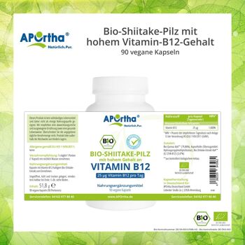 Champignon Shiitake Bio Riche en Vitamine B12 - 90 Capsules végétaliennes 5