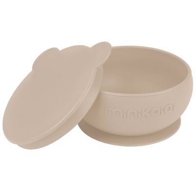 Non-slip bowl & silicone cover - Nude