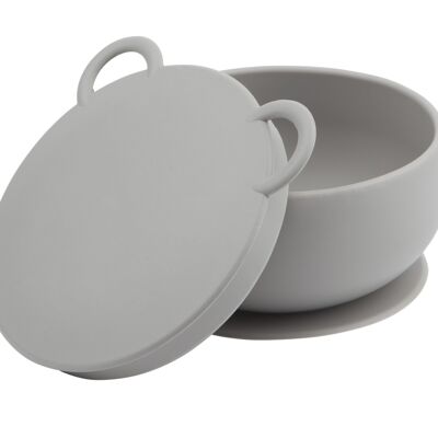 Non-slip bowl & silicone cover - Gray