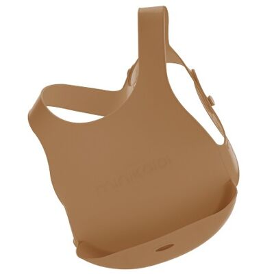 Flexible silicone bib - Caramel