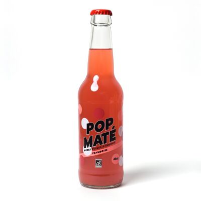 POP Mate raspberry, natural energizing craft soda