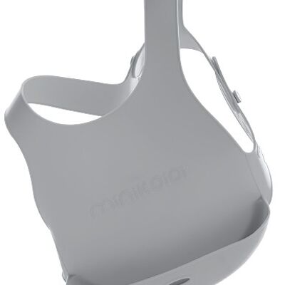 Bavoir flexible en silicone - Gris