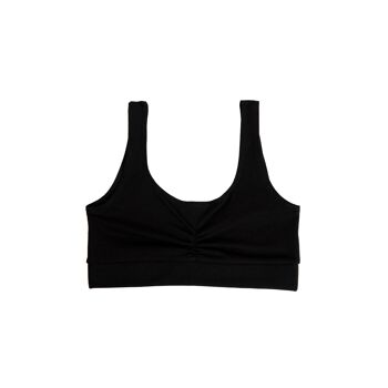 Bustier bio basique taille froncée noir 2