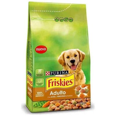 FRISKIES - pienso para perros adultos FRISKIES con ave y verduras bolsa 3 kg