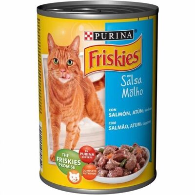 Purina - alimento húmedo FRISKIES para gato salmón y atún, pack ahorro 24x400 gr