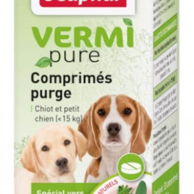 BEAPHAR - pastillas antiparasitarias VERMI PURE BEAPHAR para cachorros y perros de menos de 15 kg