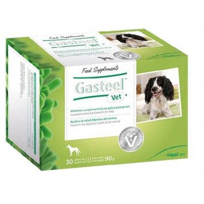 LABORATORIOS HEEL - ayuda digestiva GASTEEL para perros en polvo 30 sobres de 3 gr.