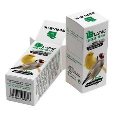 Latac - Complejo vitaminico SERI B+K LATAC para aves liquido 20 ml