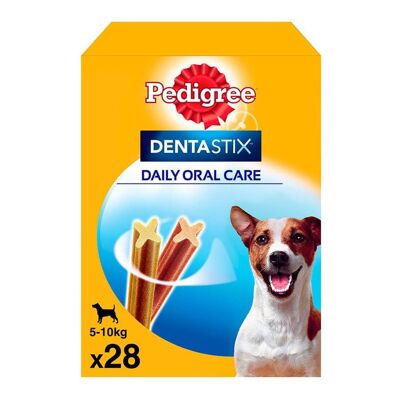 PEDIGREE - cuidado dental DENTASTIX PEDIGREE para perros de 5 a 10 kg, pack 4 bolsas x 7 piezas
