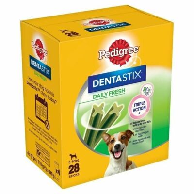 PEDIGREE - cuidado dental DENTASTIX PEDIGREE DAILY FRESH para perros de 5 a 10 kg, pack 4 bolsas x 7 piezas