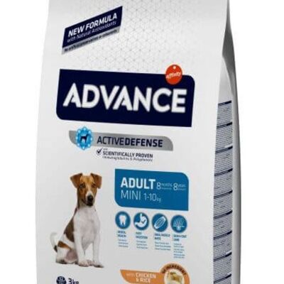 ADVANCE - Pienso para perro ADVANCE MINI ADULTO pollo y arroz 3 kg