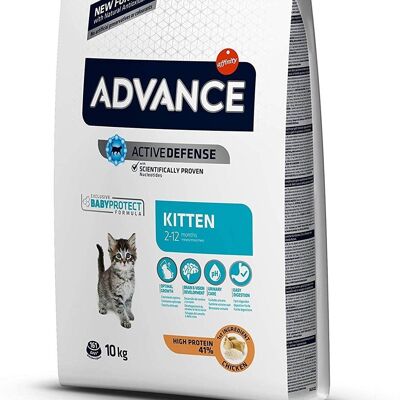 ADVANCE - pienso para gatitos ADVANCE CAT KITTEN con pollo y arroz, saco de 10 kg