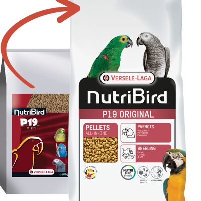 Versele-laga - Pienso para loros NUTRIBIRD P19 ORIGINAL VERSELE LAGA 10 kg