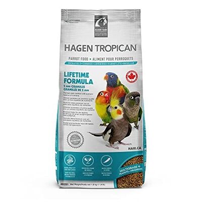 HAGEN TROPICAN MASCOTAS - pienso para agapornis, ninfas y pequeñas psittacidas TROPICAN 1.8 KG