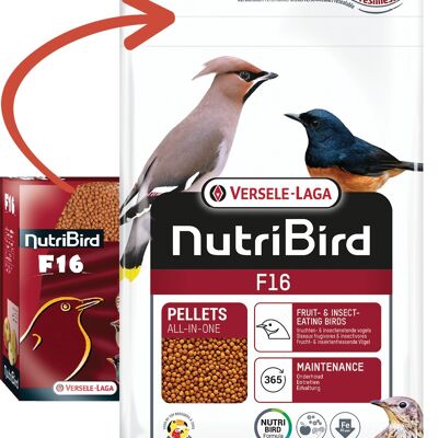 Versele-laga - Pienso para pájaros insectívoros y frugívoros 10 kg. NUTRIBIRD F16 VERSELE LAGA
