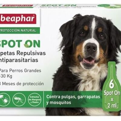 BEAPHAR - pipetas repelentes BEAPHAR para perros de raza grande, 6 x 2 ml