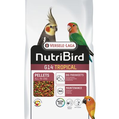 Versele-laga - Pienso para gr periquitos y cotorras NUTRIBIRD TROPICAL G14 VERSELE LAGA 10 kg