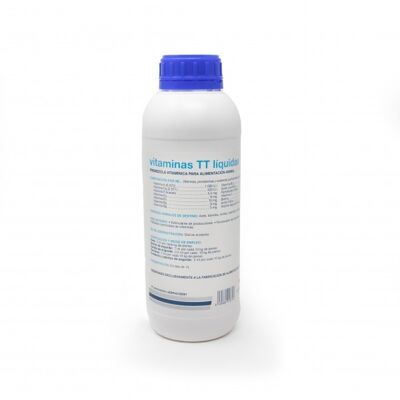 Calier - Vitaminas TT liquido, para aves, ovinos y caprinos, botella de 1 litro