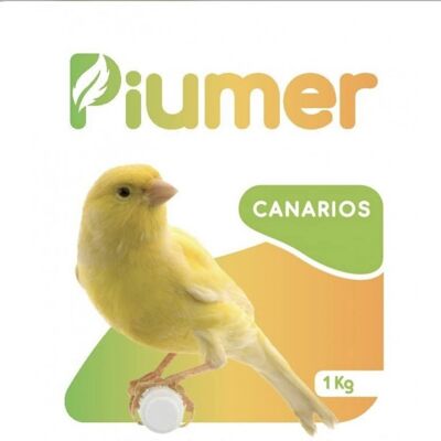 Piumer | Alimento Prémium para Canarios | 1 kg | Mixtura de Semillas para Pájaros | Contiene Calcio y Fósforo | Cubre las Necesidades Nutricionales de tu Mascota