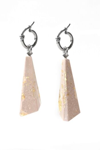 Moune - Beige - Boucles d'oreilles créoles 2