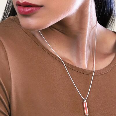 Solstice - Coral - Adjustable Chain Necklace