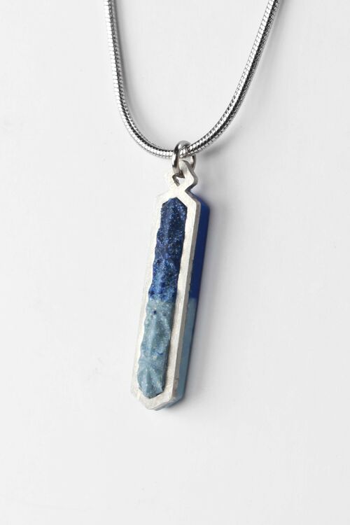 Solstice - Bleu - Collier chaîne ajustable