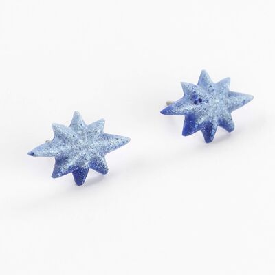 Shepherd's Star - Blue - Stud Earrings