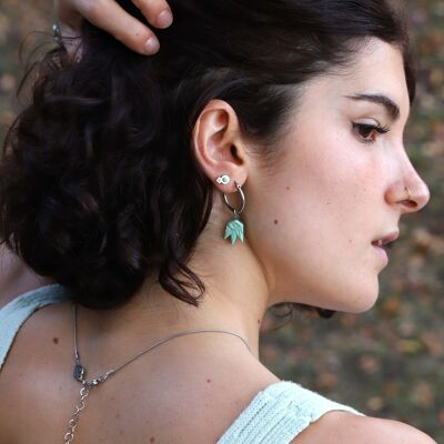 Lily - Mint - Hoop earrings