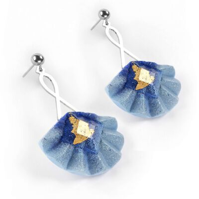 Cancan - Blue - Large earrings