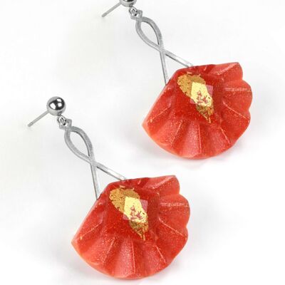 Cancan - Coral - Pendientes grandes