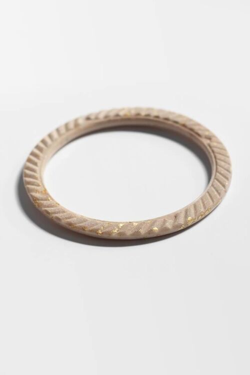 Ouroboros - Beige - Bracelet jonc