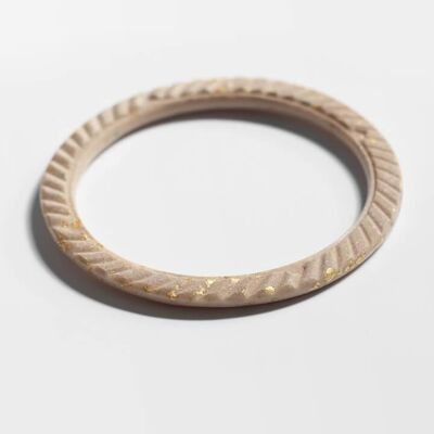 Ouroboros - Beige - Bracelet jonc