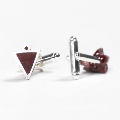 Nil - Burgundy - Triangle cufflinks