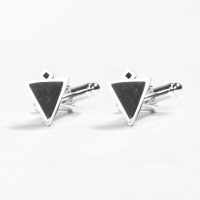 Nil - Black - Triangle cufflinks