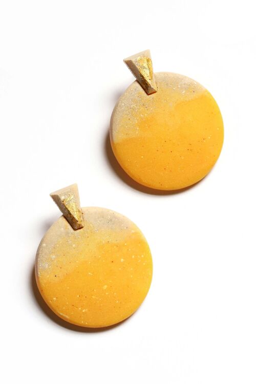 Ulu - Ocre - Grandes boucles d'oreilles