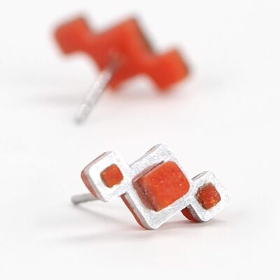 Pineal - Coral - Minimalist earrings