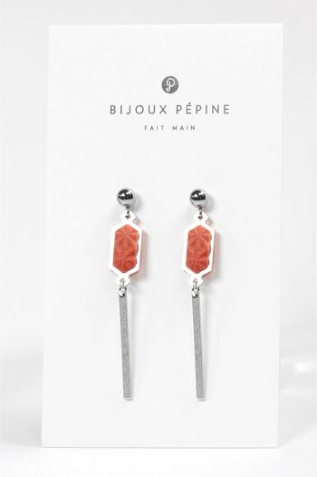 Nova - Corail - Boucles d'oreilles élégantes 2