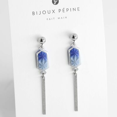 Nova - Bleu - Boucles d'oreilles élégantes