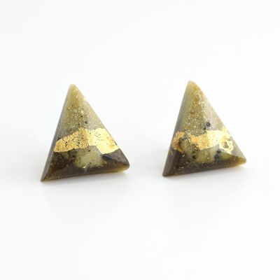 Pyramid - Matcha - Triangle Earrings