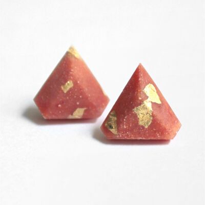 Diamond - Coral - earrings