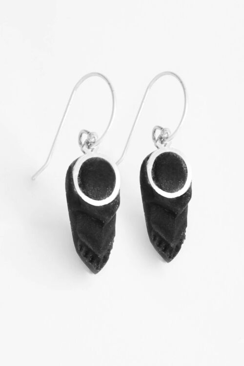 Panache - Noir - Boucles d'oreilles